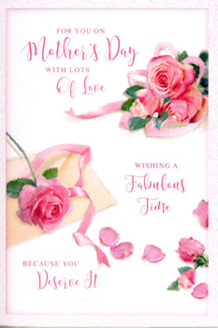 From a florist's perspective, this Mother's Day card feels like a flattened bouquet, carefully styled to preserve the softness and emotion of fresh flowers. Dominating the composition is a group of fully open pink roses, their petals layered in generous spirals that invite the eye to linger. Subtle variations in colour-from pale, almost ivory-infused blush to richer, deeper rose-give each flower its own personality, much like the different mums celebrated around Belvedere. Scattered around the central blooms are individual petals, some resting gently, others slightly curled, creating a sense of movement and a hint of playful spontaneity, as though someone has just arranged a bouquet and a few petals have slipped free. A pale ribbon loops through and around the main rose cluster, the soft curves of its fabric suggesting the careful hands of a florist tying the final knot before a delivery heads out across Belvedere. Flowing calligraphy arcs gracefully over the design, its elegant strokes carrying a warm Mother's Day message that speaks of joy, rest, and well-deserved appreciation. The script feels personal, like a note penned at the kitchen table before being tucked beside a bouquet. The lighting is gentle and balanced, with soft shadows beneath petals and along the ribbon, echoing the look of natural daylight in a quiet room. Altogether, the card conveys a blend of luxury and tenderness, mirroring the feeling of receiving a fresh rose arrangement at the door: a visual tribute to maternal love, crafted with the same attention to detail that goes into a bespoke bouquet.
